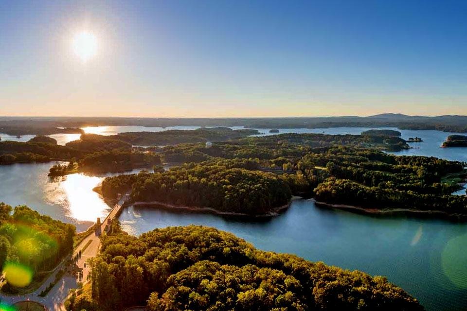 Lake Lanier aerial view